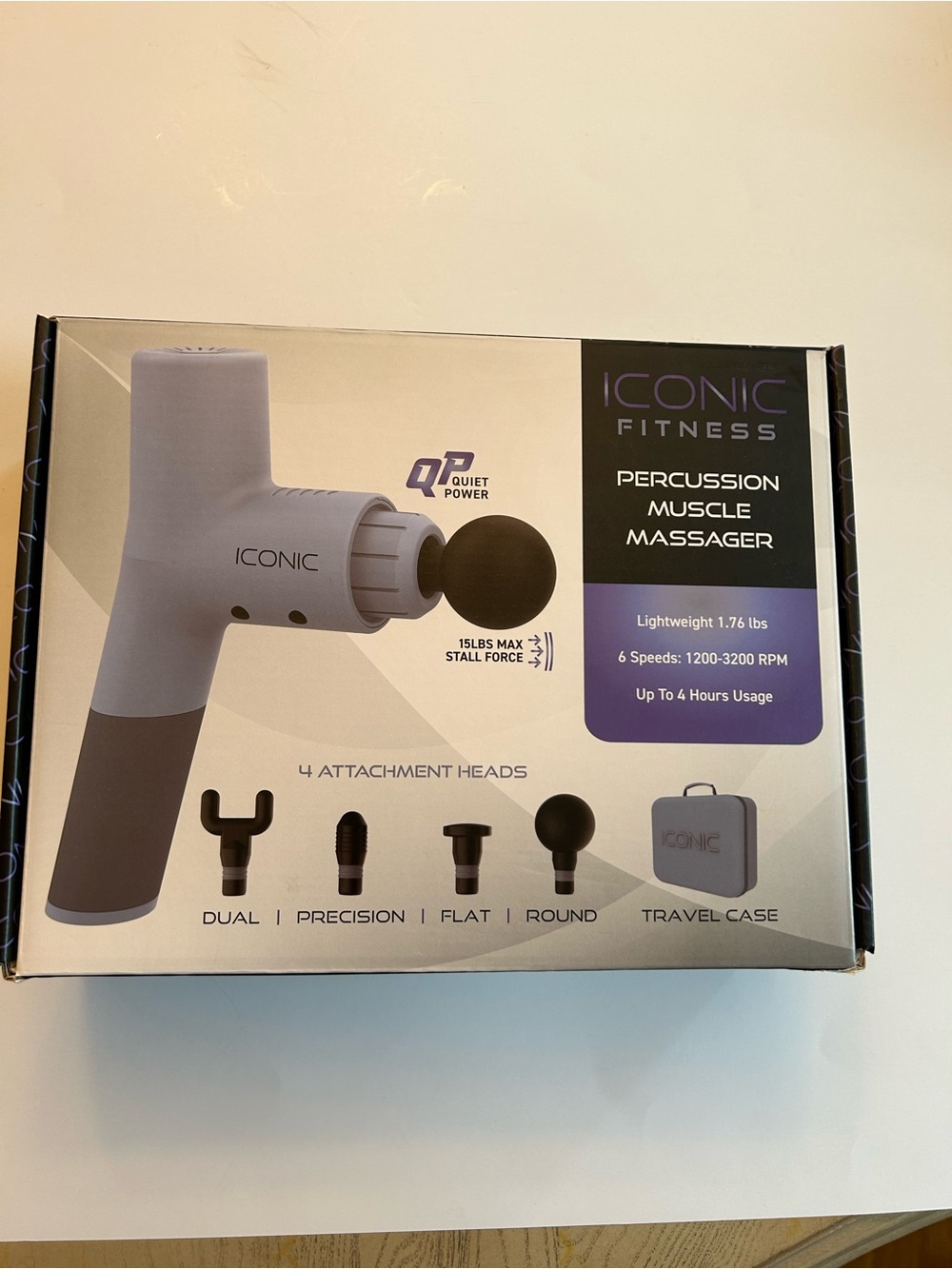 ICONIC FITNESS Percussion Massage Gun Box - Open Box
